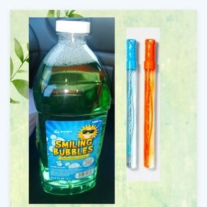 Two Bubble Wands & 67 oz Refill Bundle